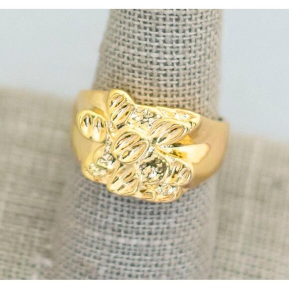 Size 9 gold tone vintage ring (C6) - Picture 2 of 3